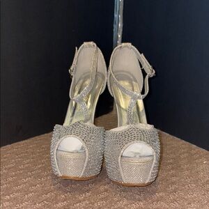 Elegant Silver Women's Heels